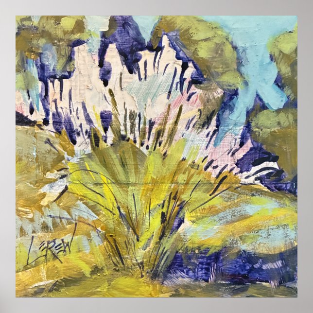 Wild Grass Plumes Gemälde / Künstler Larry Lerew Poster (Vorne)