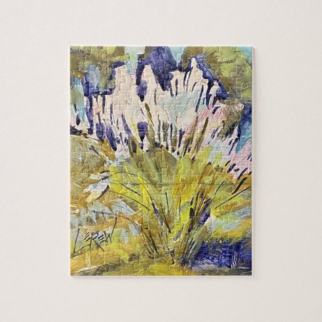Wild Grass Plumes Gemälde / Künstler Larry Lerew Puzzle (Vertikal)