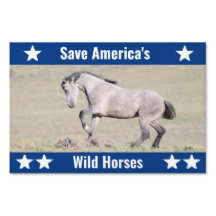 Wild Gray Horse Yard Sign
