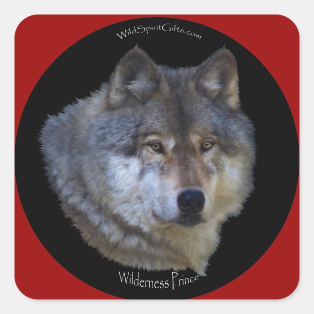 WILD GRAY WOLF Stickers (Vorderseite)