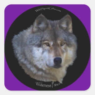 WILD GRAY WOLF Stickers