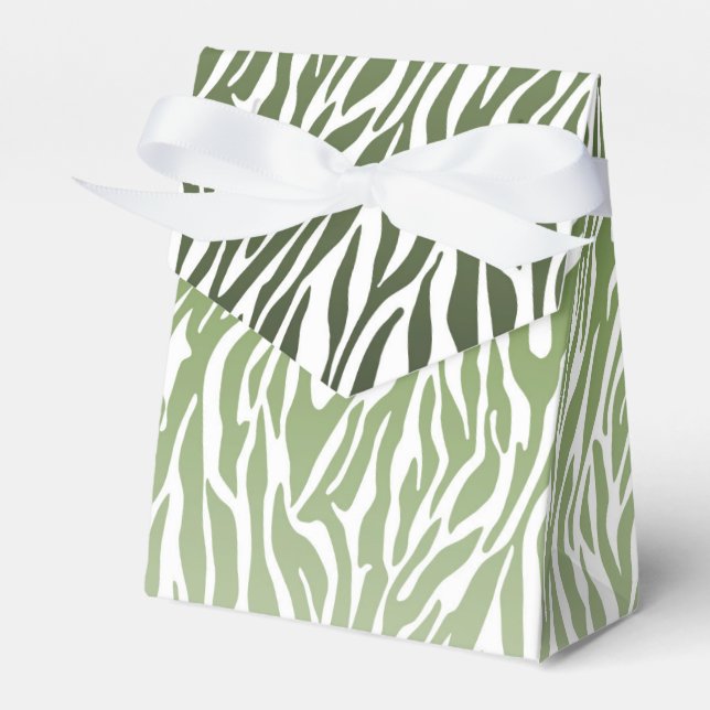 Wild Green Zebra Print Birthday Geschenkschachtel (Vorderseite)