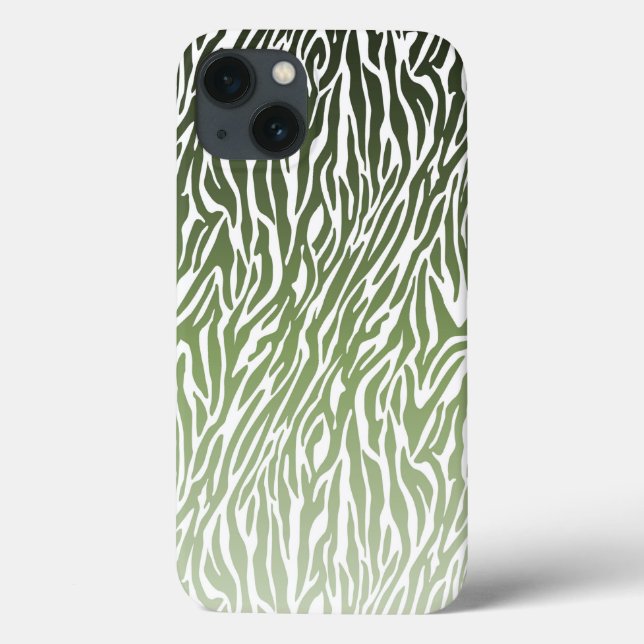 Wild Green Zebra Print Case-Mate iPhone Hülle (Rückseite)