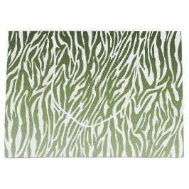 Wild Green Zebra Print Ombre Große Geschenktüte