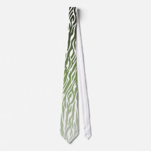Wild Green Zebra Print Ombre Krawatte