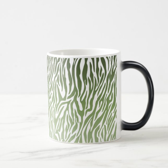 Wild Green Zebra Print Verwandlungstasse (Rechts)