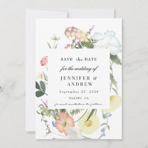 Wild-grüne Blume Hochzeit von Wildblumen Save The Date
