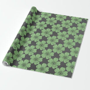 Wild grüne Rose Geschenkpapier