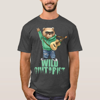 Wild GuitaristFunny Bear Guitar Player Premium T-Shirt