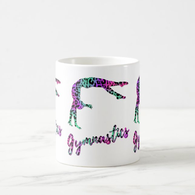 Wild Gymnastics Girl | Animal Print Gymnastics Kaffeetasse (Mittel)