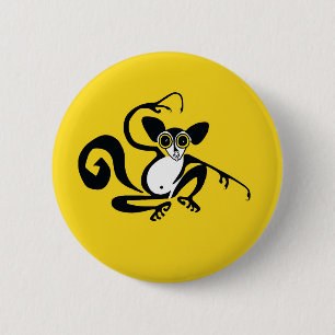 Wild - Handgezogen - AYE-AYE-Primat - Button