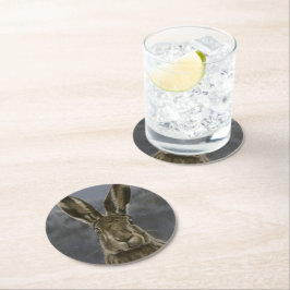 Wild Hare Coaster Runder Pappuntersetzer