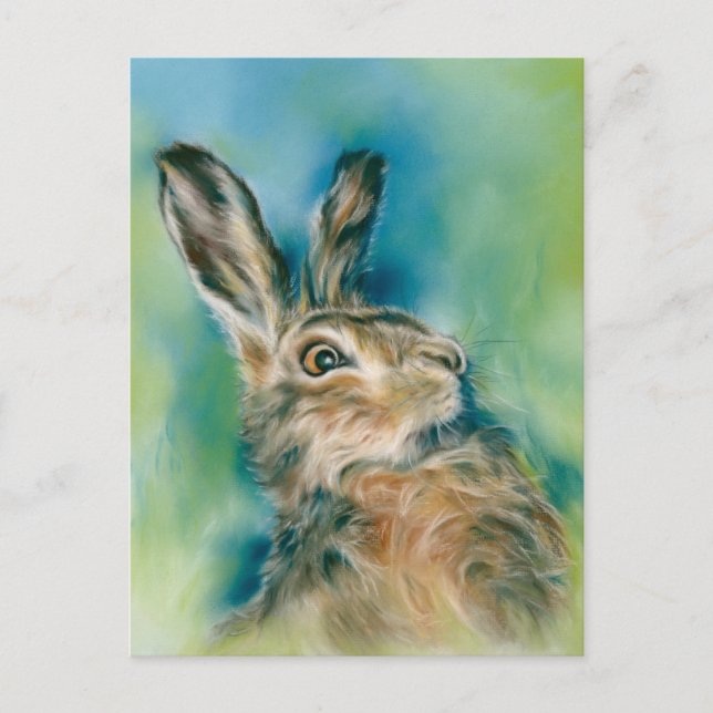 Wild Hare Exuberance Pasta Art Postkarte (Vorderseite)