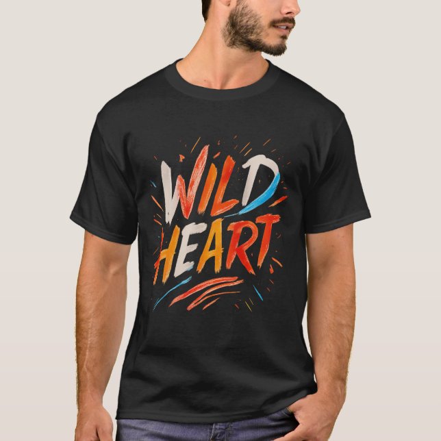 Wild Heart Brushstroke Retro Tee (Vorderseite)