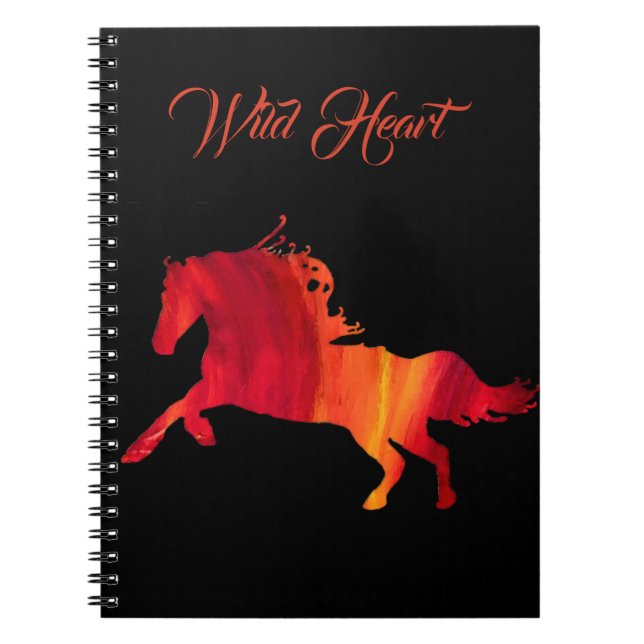 Wild Heart Red Ross Art Notebook Notizblock (Vorderseite)