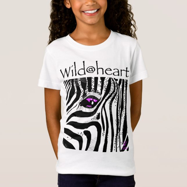 Wild@heart Zebra-Tiere T-Shirt (Vorderseite)