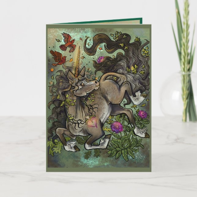 Wild Hearted Unicorn Karte (Vorderseite)