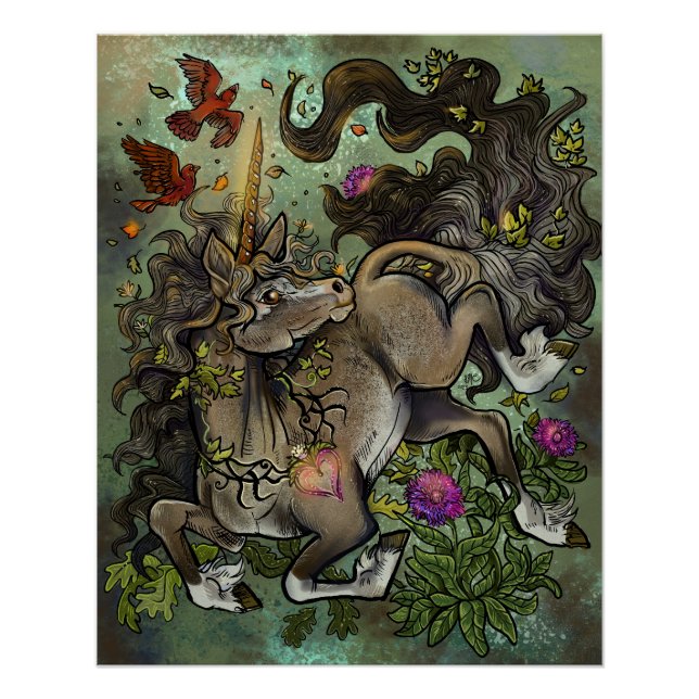 Wild Hearted Unicorn Poster (Vorderseite)