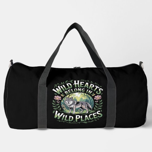 Wild Hearts Belong Wild Places Duffle Bag (Vorderseite)