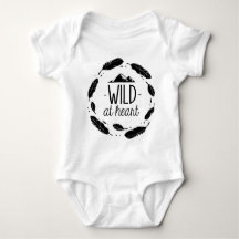 Wild Herz-am Bohemischen Kinderbaby-Shirt