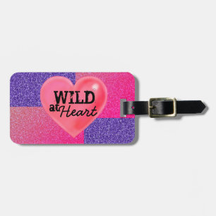 Wild Herz Hübsch Glitzer Liebe Travel Gepäckanhänger