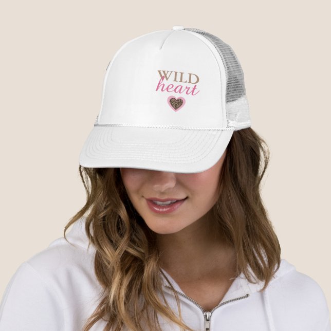 Wild herz Leopard und Pink Truckerkappe (Beispiel)