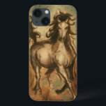 Wild Horse and Warm Colors Case-Mate iPhone Hülle<br><div class="desc">Ethan Harper is known for his abstract paintings. He likes painting horses and landscapes and this picture is no ausnahme. The sharpness of the ink used on of the wild horse blends,  perfektly with warm colors in the background.</div>