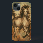 Wild Horse and Warm Colors Case-Mate iPhone Hülle<br><div class="desc">Ethan Harper is known for his abstract paintings. He likes painting horses and landscapes and this picture is no ausnahme. The sharpness of the ink used on of the wild horse blends, perfektly with warm colors in the background.</div>