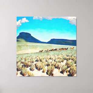 „Wild Horse Country“ von Maynard Dixon Leinwanddruck