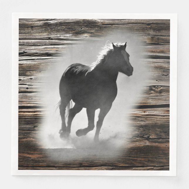 Wild Horse Galloping Serviette (Vorderseite)