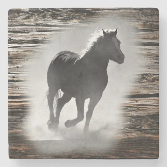 Wild Horse Galloping Steinuntersetzer (Vorderseite)