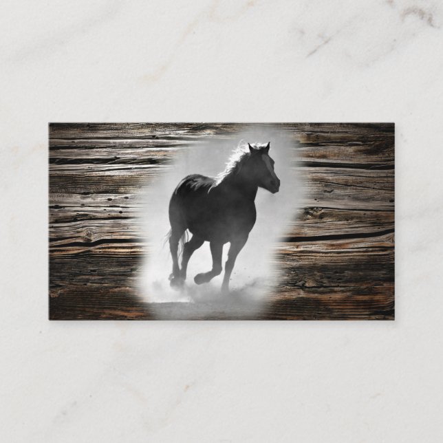 Wild Horse Galloping Visitenkarte (Vorderseite)