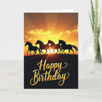 Wild Horse Geburtstagskarte