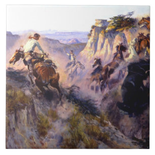 "Wild Horse Hunters" von Charles M Russell Fliese