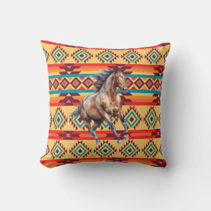 Wild Horse Native American Decor Kissen