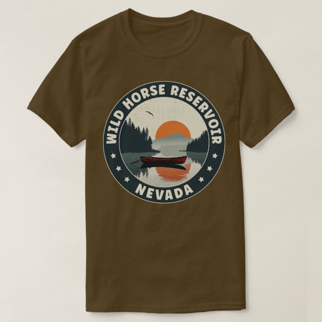 Wild Horse Reservoir Nevada Sunset T-Shirt (Design vorne)