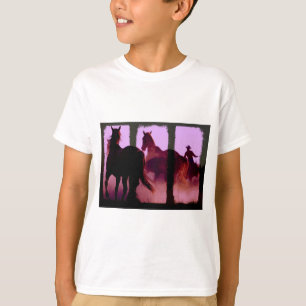 Wild Horse Roundup Triptych T-Shirt