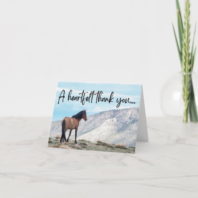 Wild Horse Vielen Dank Dankeskarte (Vorderseite)