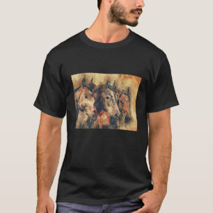 Wild Horses Gemälde T-Shirt