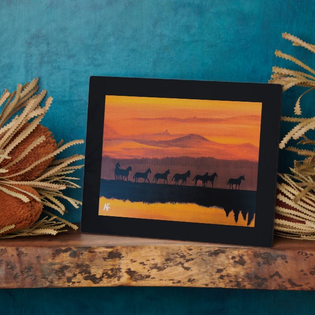 Wild Horses of Montana Painting by Alfred Fox Fotoplatte (Seite)