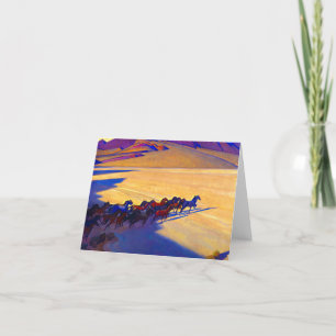 Wild Horses of Nevada, 1927 by Maynard Dixon Dankeskarte