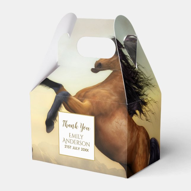 Wild HORSES Party Supplier Reittier - ADD FOTO Geschenkschachtel (Vorderseite)