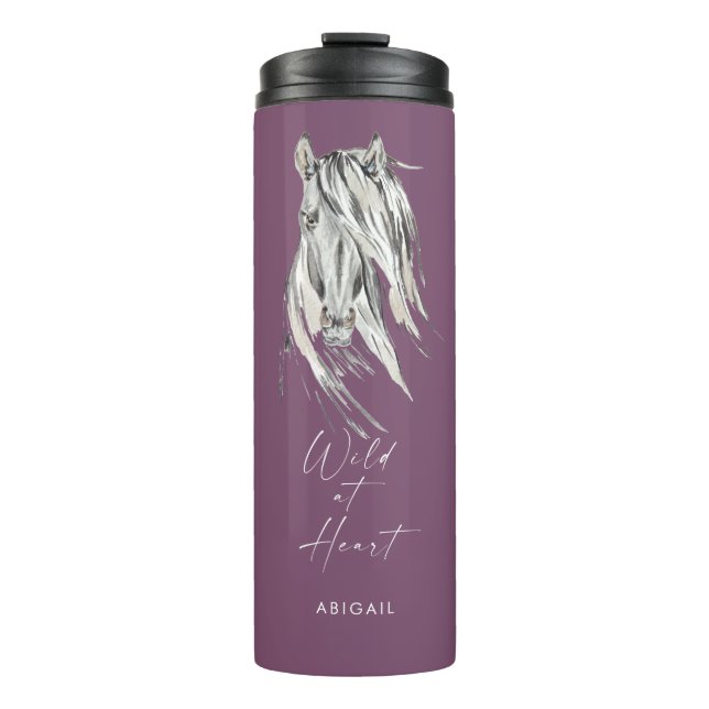 Wild im Heart Individuelle Name Lilac Thermosbecher (Vorderseite)