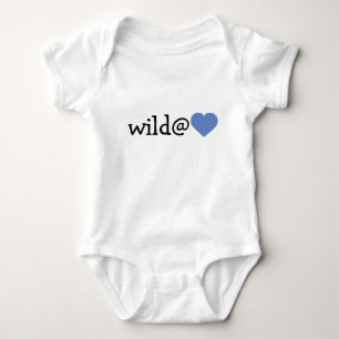 Wild im Herzen - Baby Blue Heart Strampler