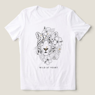 Wild im Herzen - Eleganter Leopard und Blumenstrau Tri-Blend Shirt