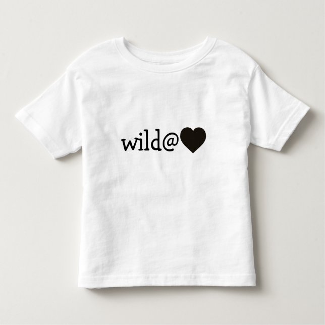 Wild im Herzen - Schwarzes Herz Kleinkind T-shirt (Vorderseite)