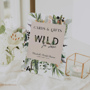Wild In Love Dschungel-Brautjungfernfest Sockelschild