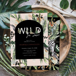 Wild In Love Dschungel-Brautparty Einladung