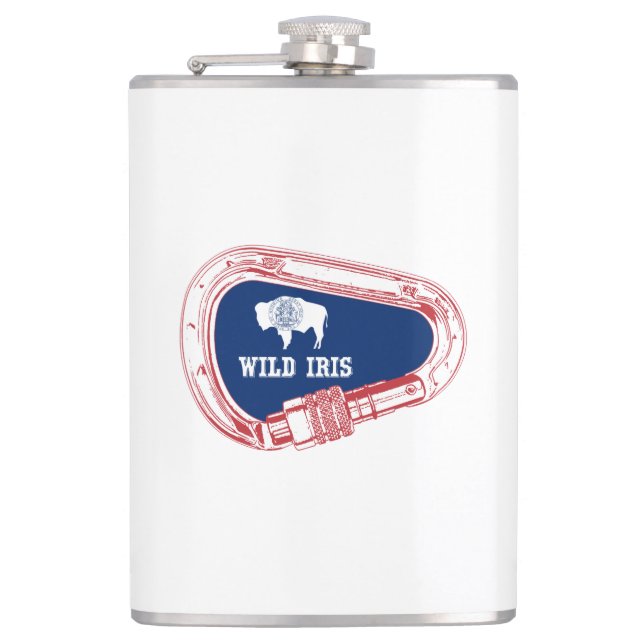 Wild Iris Climbing Carabiner Flachmann (Vorderseite)