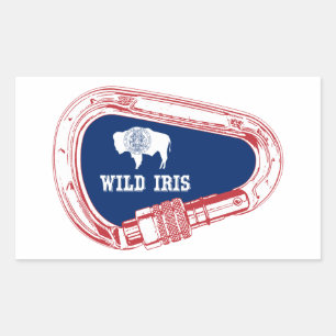 Wild Iris Climbing Carabiner Rechteckiger Aufkleber